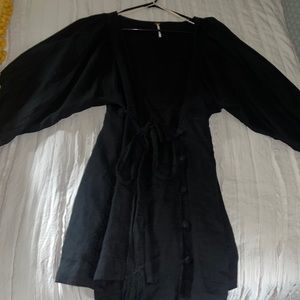 Free people Medium wrap dress in Black